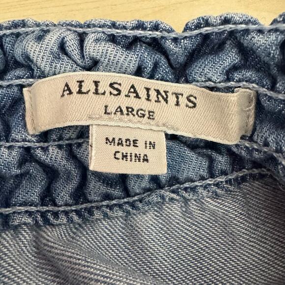 ALL SAINTS Denim Chambray Adela Mini Dress - Picture 11 of 14